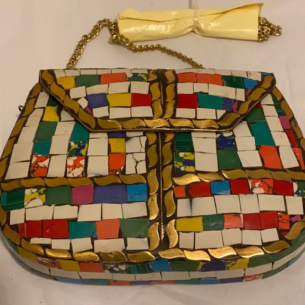 Mosaic tile crossbody bag